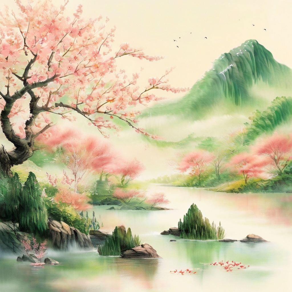 春暖花开，生机勃勃的自然景象